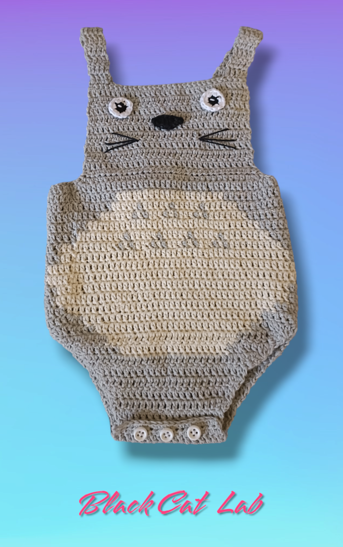 Salopette Totoro 3-6 mesi