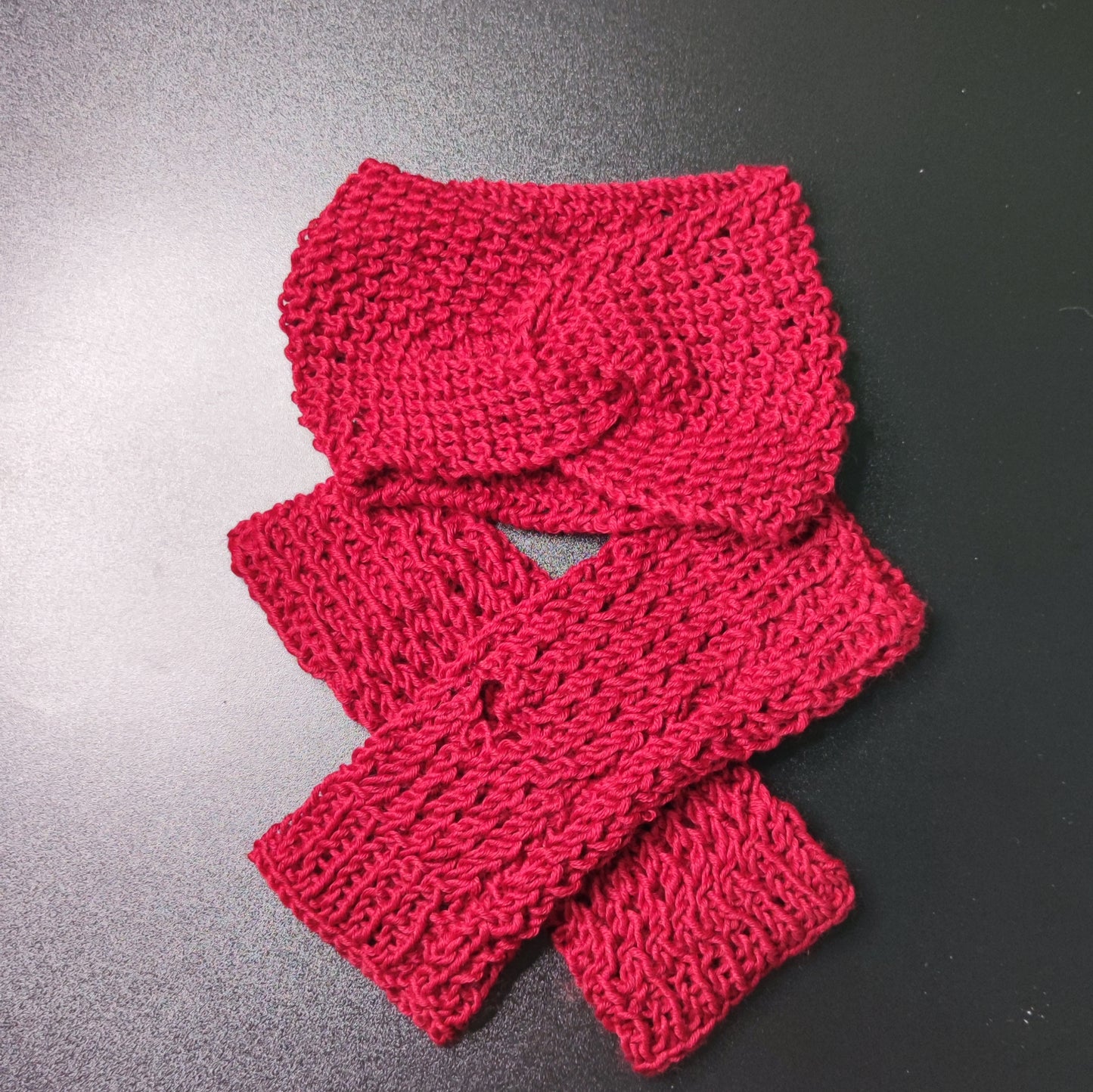 Set Fascia Guanti rosso scuro